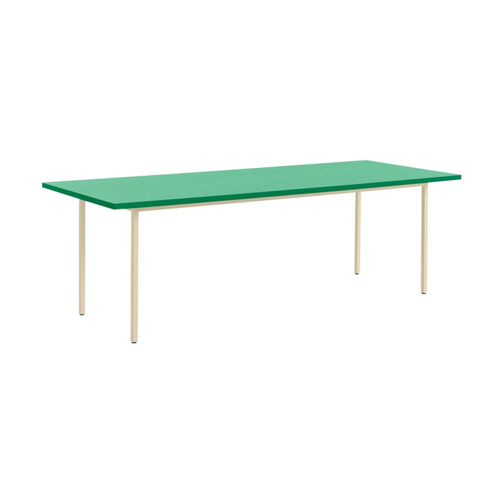 Two-Colour eettafel 90x240 cm - Ivory-green mint - HAY