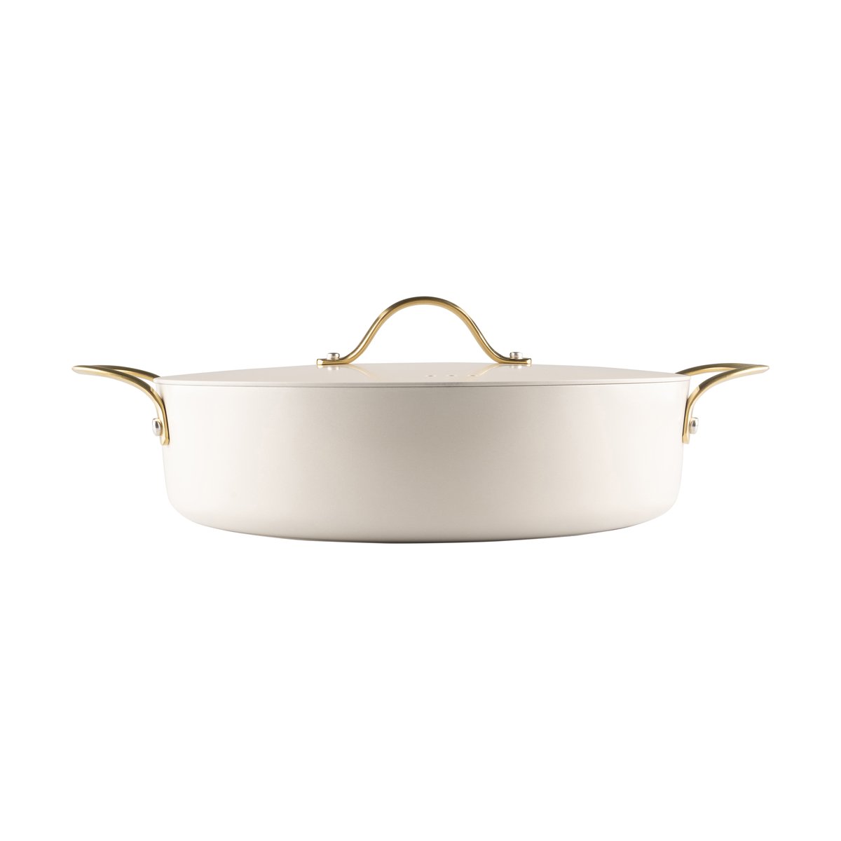 Heirol Heirol Royal Pearl pan met deksel Ø28 cm Wit-goud