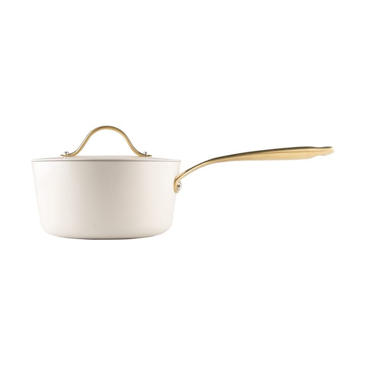 Heirol Royal Pearl sauspan met deksel Ø18 cm - Wit-goud - Heirol