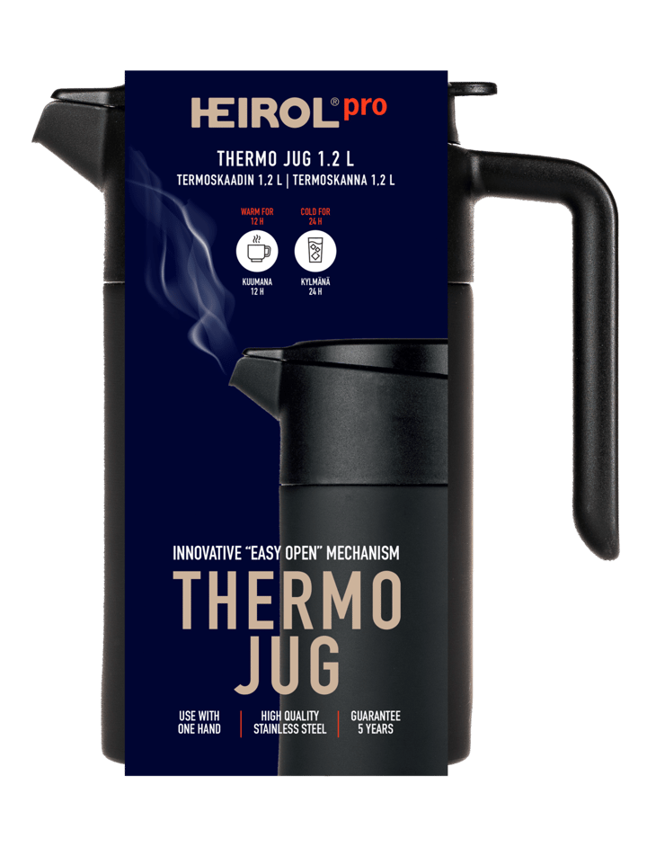 Heirol thermoskan 1,2 l - Zwart - Heirol