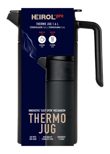 Heirol thermoskan 1,6 l - Zwart - Heirol