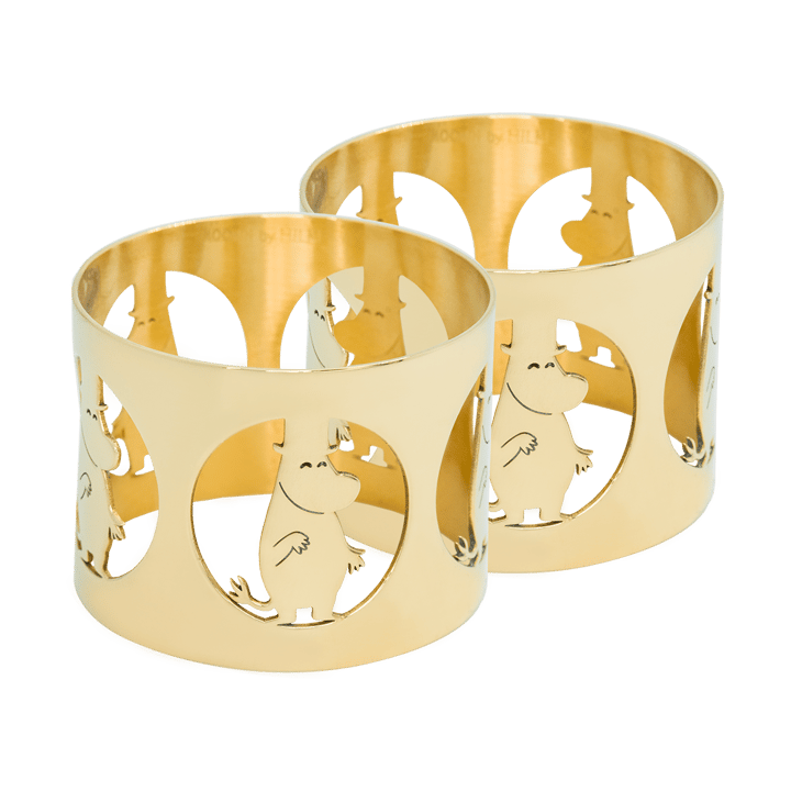 Hilke X Moomin servetringen Moominpappa 2-pack - Vernikkeld messing - Hilke Collection