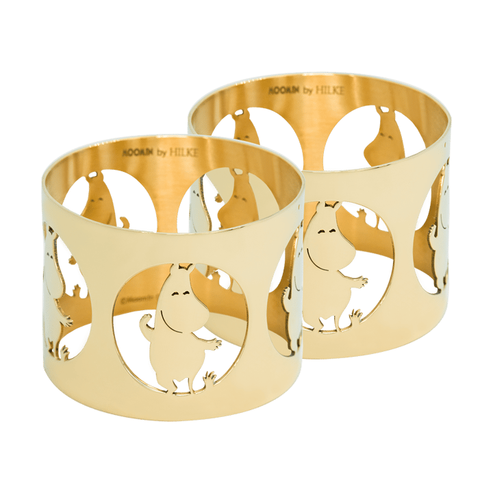 Hilke X Moomin servetringen Moomintroll 2-pack - Messing - Hilke Collection