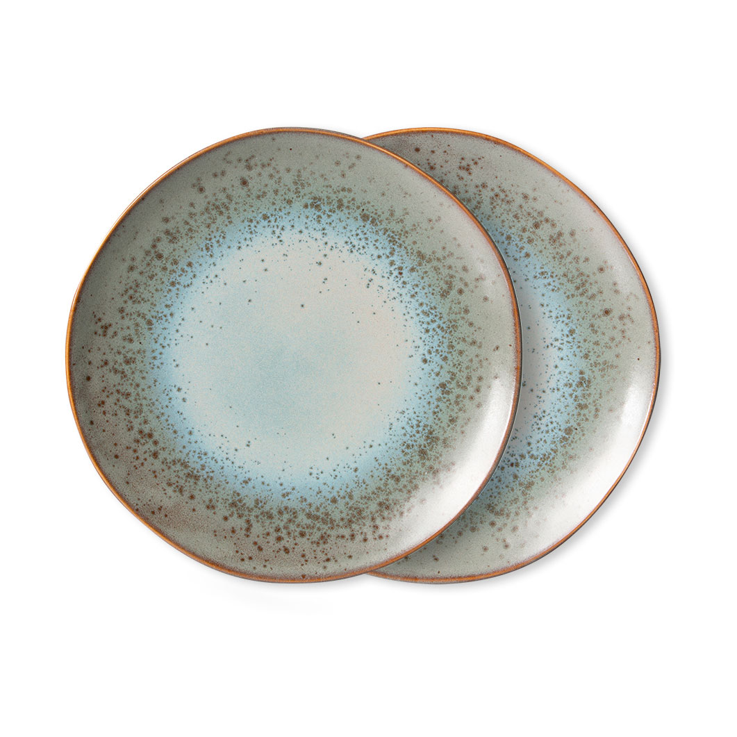 HKliving 70's dinerbord Ø26 cm 2-pack Mineral