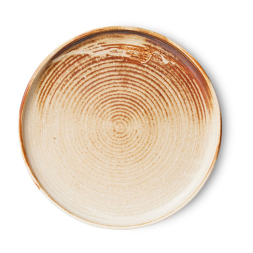 HKliving Home Chef side plate bordje Ø20 cm Rustic cream-brown