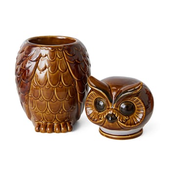 Keramische owl opbergpot - Roasted - HKliving