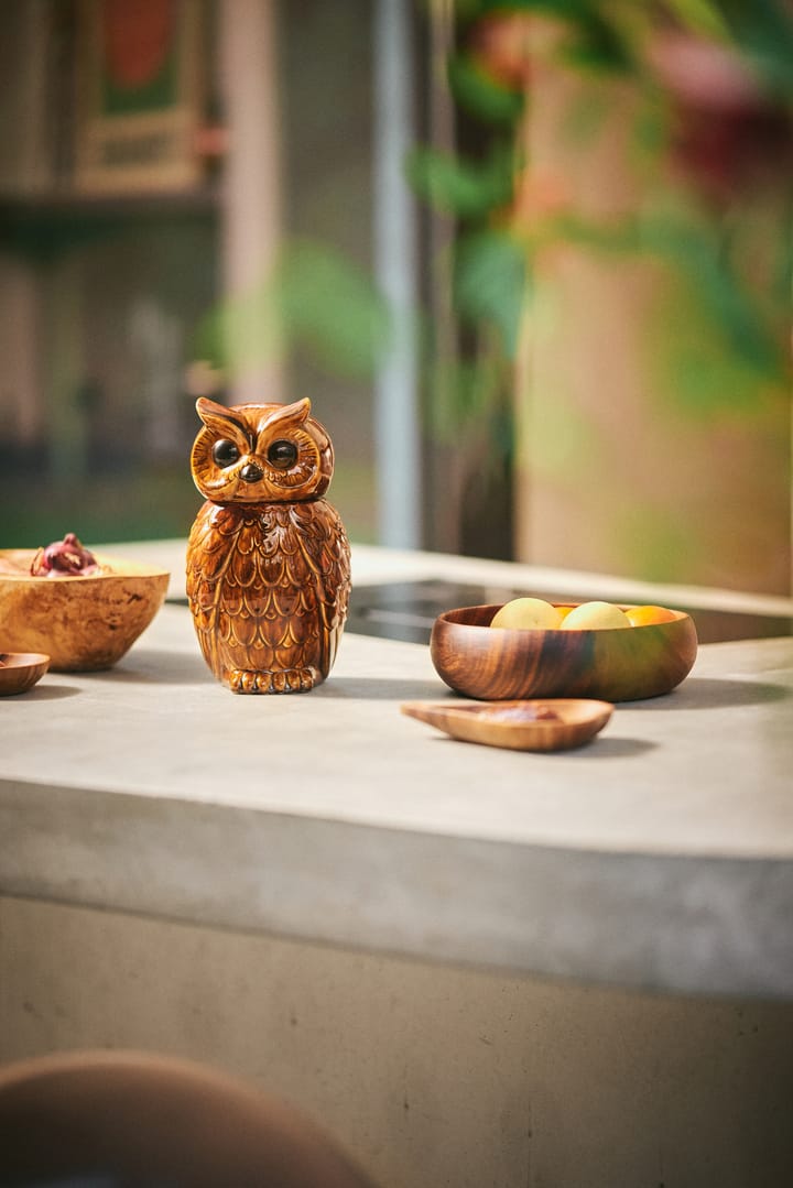 Keramische owl opbergpot - Roasted - HKliving