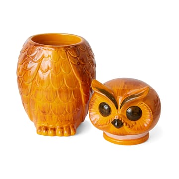 Keramische owl opbergpot - Tangerine - HKliving