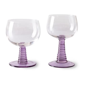 Swirl wijnglas laag - Purple - HKliving