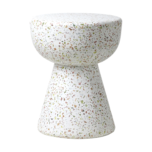 HKliving Terrazzo bijzettafel Ø35 cm Terrazzo multicolour