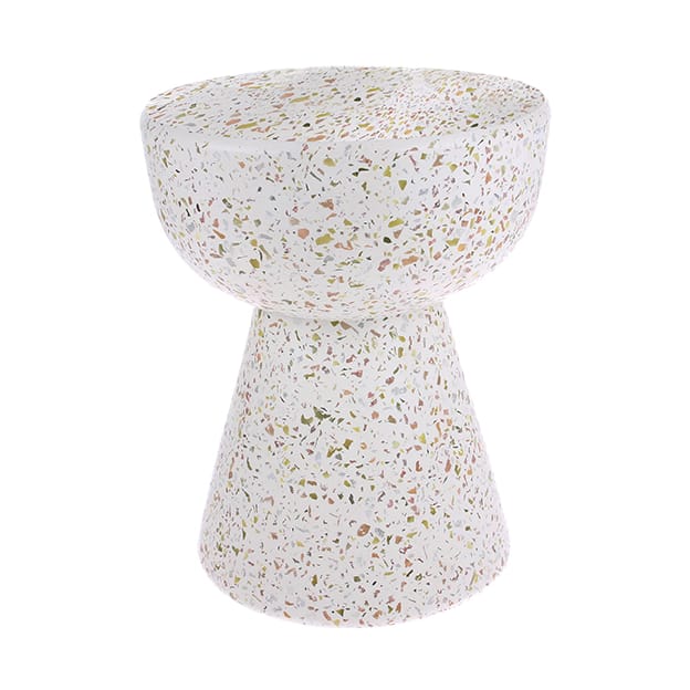 Terrazzo bijzettafel Ø35 cm, Terrazzo multicolour HKliving