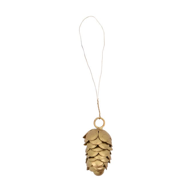 Cone kerstboomhanger 6,5 cm 2-delig - Goud - House Doctor