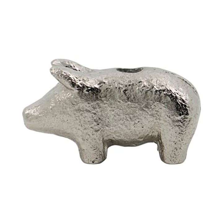 Pig kaarsenhouder 5 cm - Antiekzilver - House Doctor