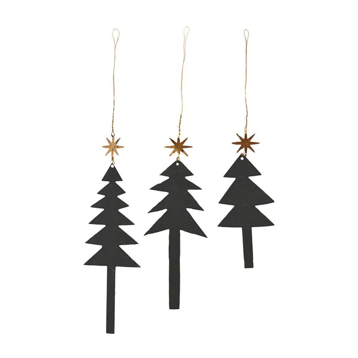 Tree with Star kersthanger 3-pack - Zwart - House Doctor