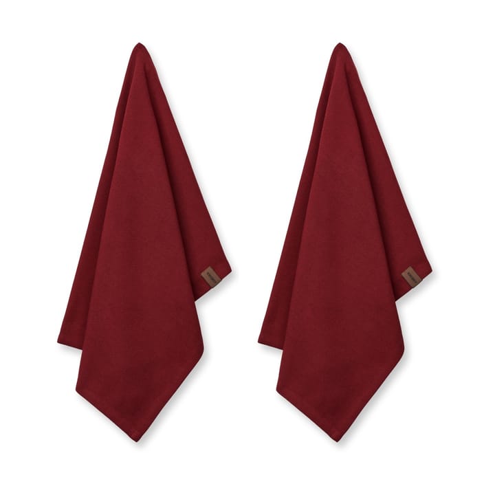 Humdakin ecologische theedoek 45x70 cm 2-pack - Maroon - Humdakin