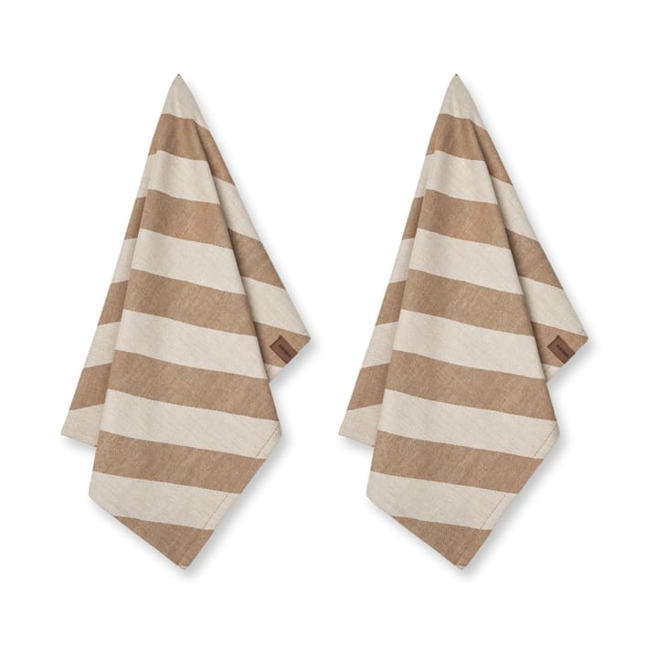 Humdakin Recycled theedoek 45x70 cm 2-pack - Beige candy - Humdakin