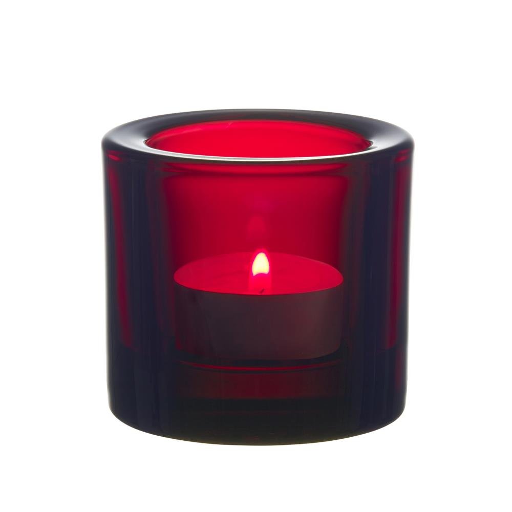 Iittala Kivi waxinelichthouder 60 mm cranberry (rood)