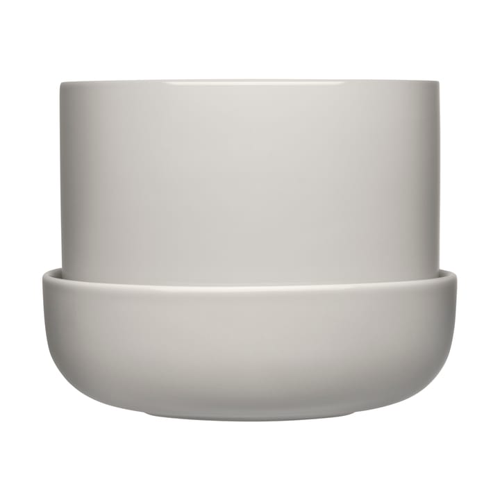 Nappula pot met schotel Ø17 cm h13 cm - Lichtgrijs - Iittala