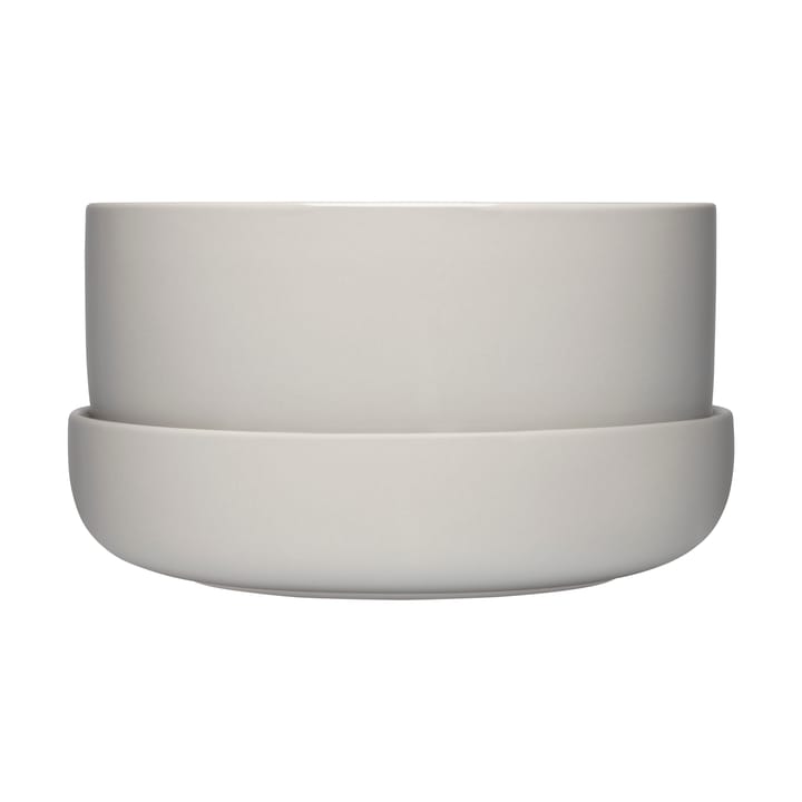 Nappula pot met schotel Ø24 cm h13 cm - Lichtgrijs - Iittala