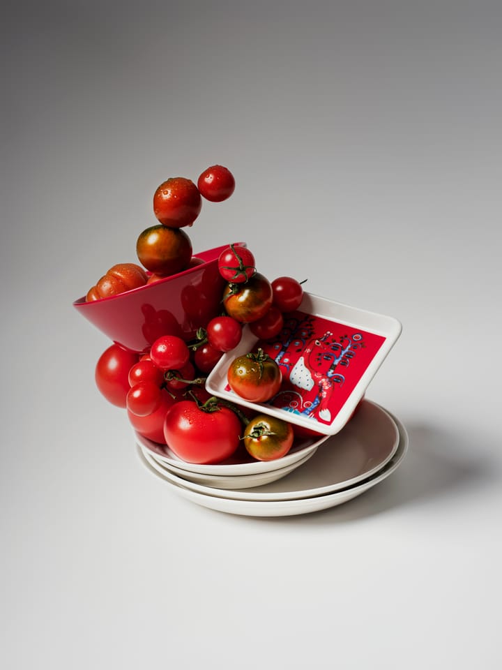 Taika bord 12x12 cm - Rood - Iittala