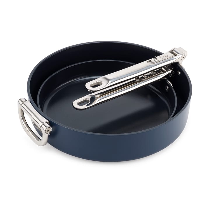 Space non stick koekenpan 2-delig, Blauw Joseph Joseph