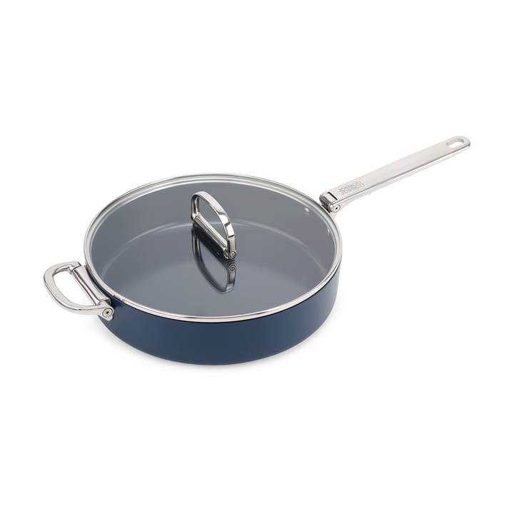 Space non stick steelpan met deksel Ø28 cm - Blauw - Joseph Joseph