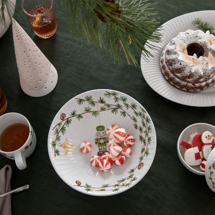 Hammershøi kerstschaal op voet Ø23 cm, Wit Kähler