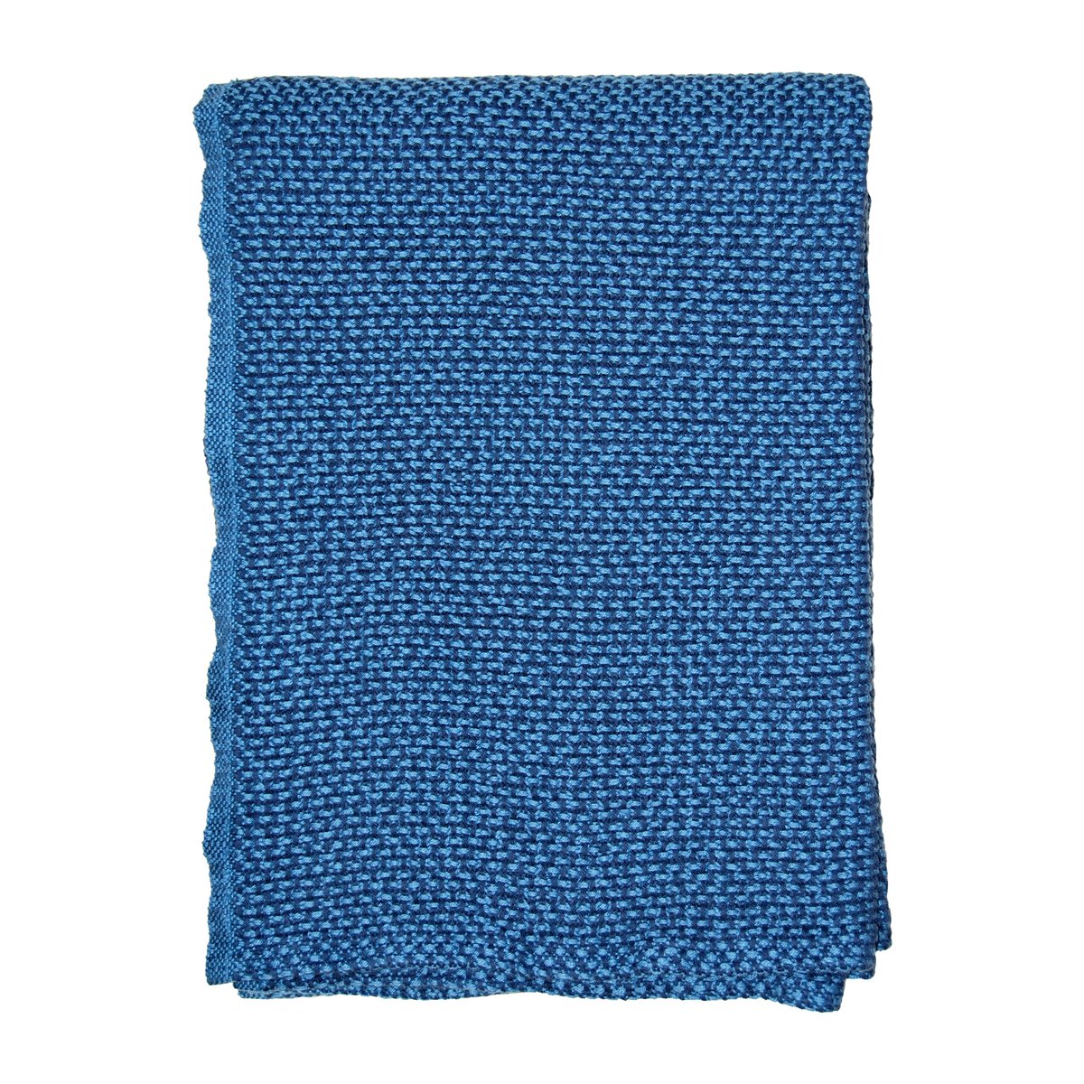 Klippan Yllefabrik Basket katoenen deken 130x180 cm Sea blue (blauw)