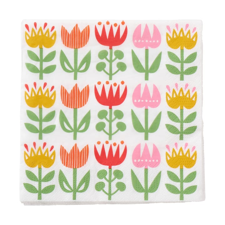 Tulip servet 33x33 cm 20-pack - Multi - Klippan Yllefabrik