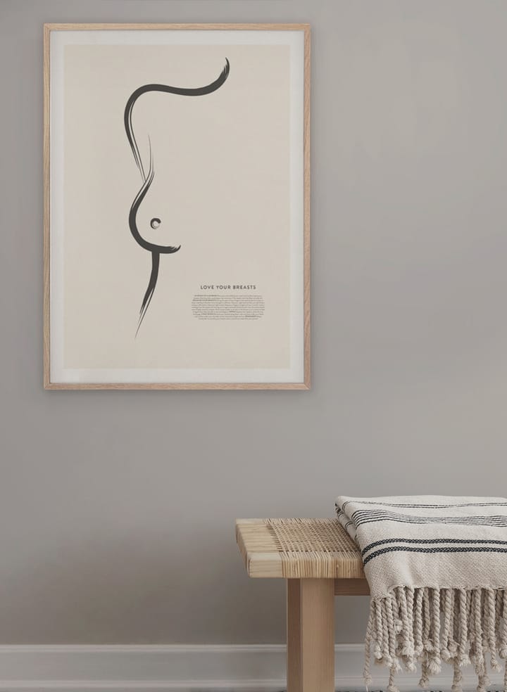 Love your breasts poster, 30x40 cm Kunskapstavlan®