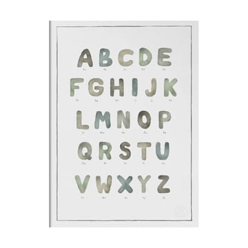 The alphabet watercolour poster - 30x40 cm - Kunskapstavlan®