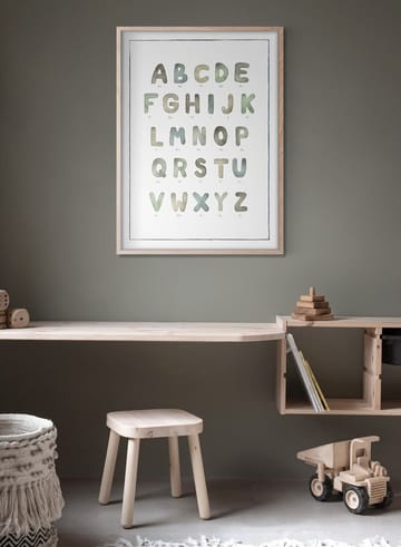 The alphabet watercolour poster - 30x40 cm - Kunskapstavlan®