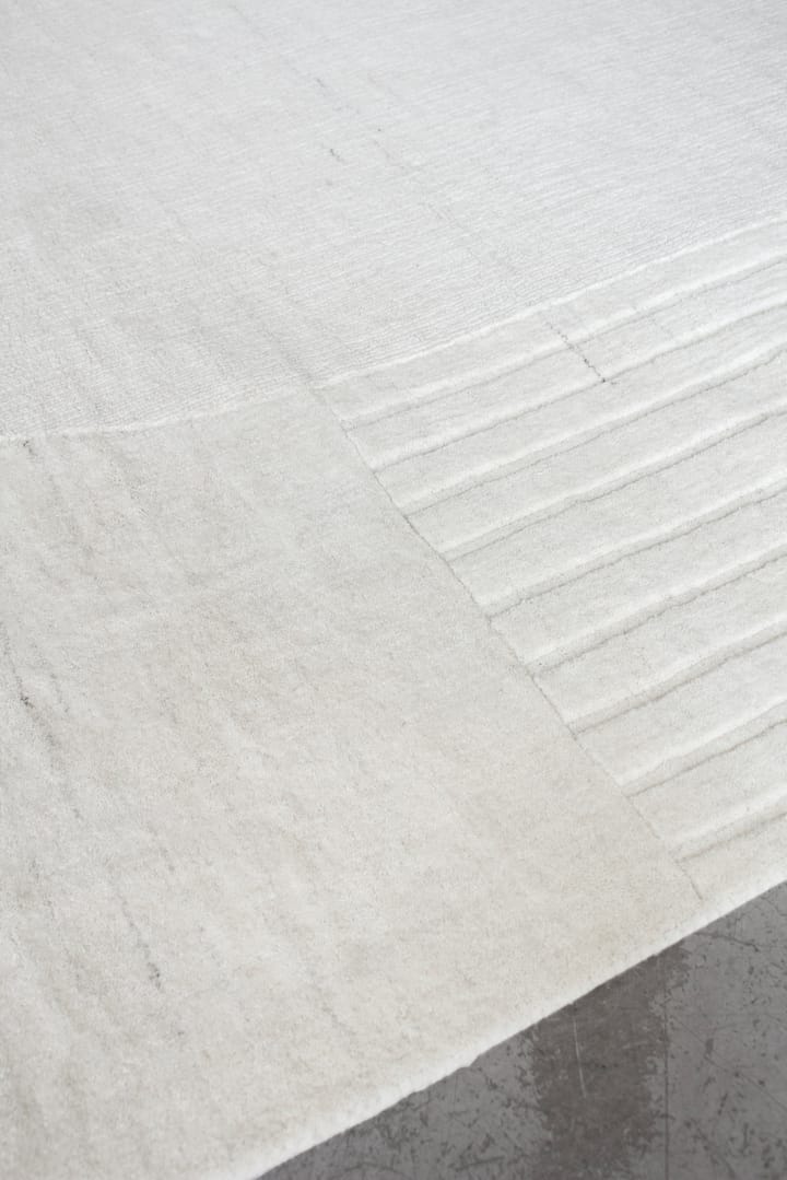 Circular wollen vloerkleed 180x270 cm, Bone white Layered