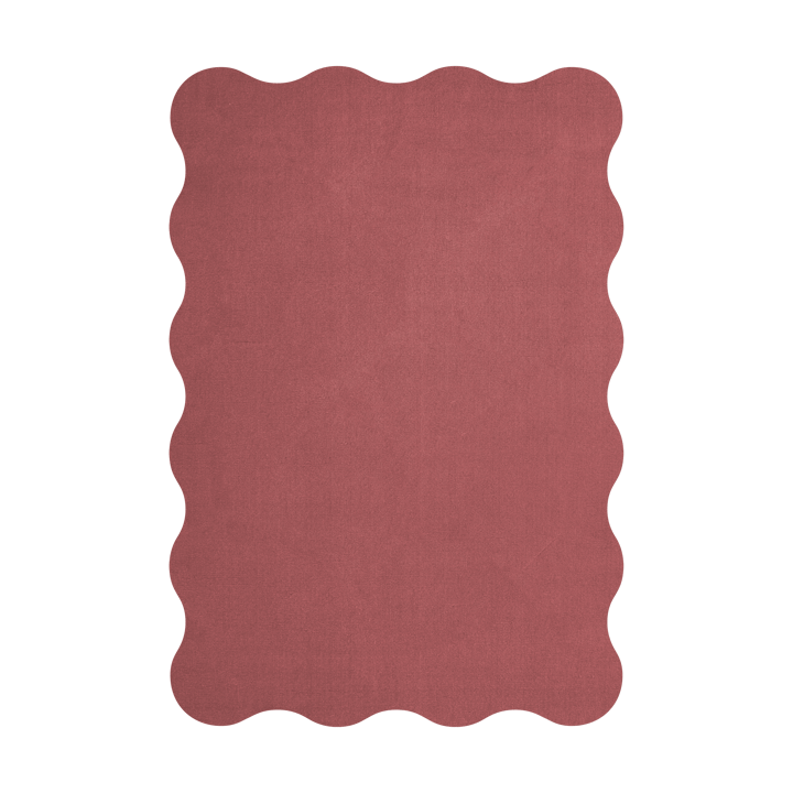 Scallop wollen vloerkleed 180x270 cm - Rosewood red - Layered