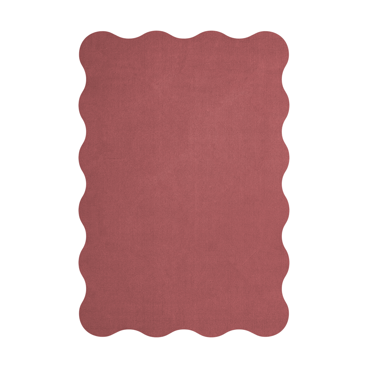 Layered Scallop wollen vloerkleed 180x270 cm Rosewood red