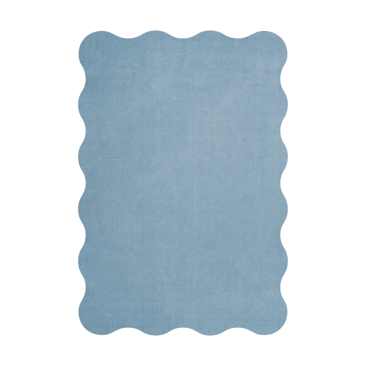 Scallop wollen vloerkleed 180x270 cm - Soft blue - Layered