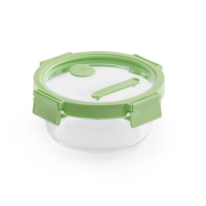 Lékué ronde glazen lunchbox 0,65 L - Groen - Lékué