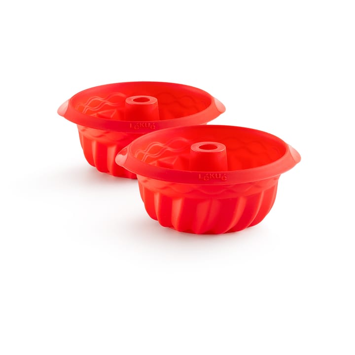 Lékué tullbandvorm siliconen mini 2-pack - Rood - Lékué