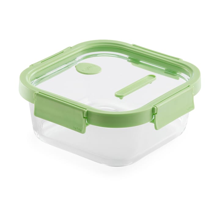 Lékué vierkante glazen lunchbox 1,1 L - Groen - Lékué