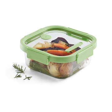 Lékué vierkante glazen lunchbox 1,1 L - Groen - Lékué