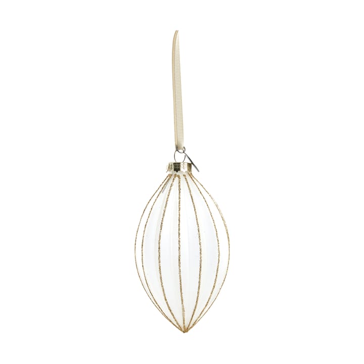 Navina kerstbal 12 cm, White-Light gold Lene Bjerre