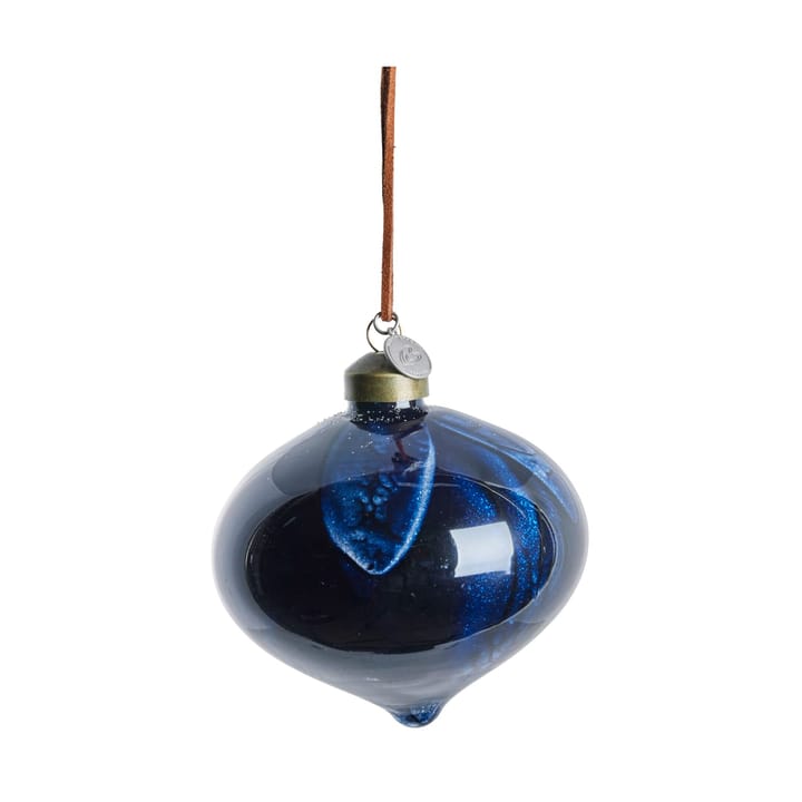 Nosille kerstbal 10 cm - Donkerblauw - Lene Bjerre