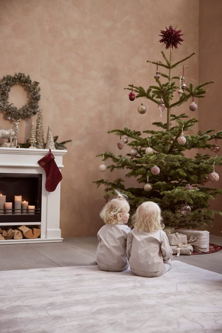 Sella kerstbal Ø8 cm, Poeder net Lene Bjerre