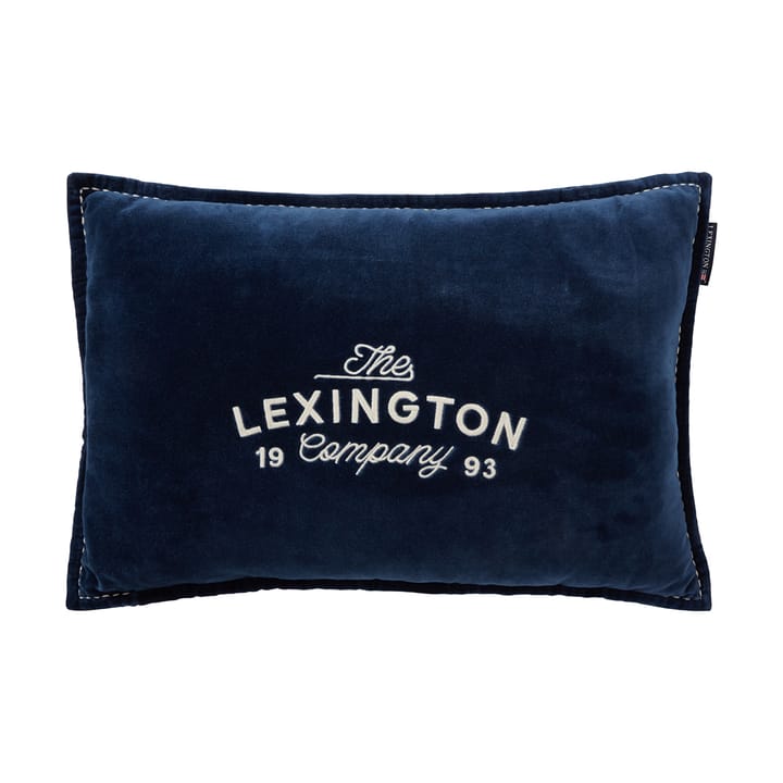 1993 Logo Organic Cotton Velvet kussen 40x60 cm - Denim blue - Lexington