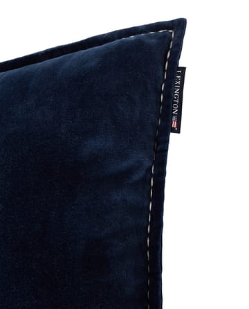 1993 Logo Organic Cotton Velvet kussen 40x60 cm - Denim blue - Lexington