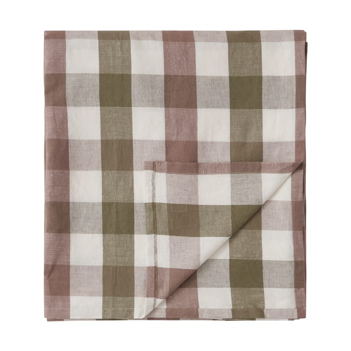 Checked Cotton Linen tafelkleed 150x250 cm, Olive Lexington