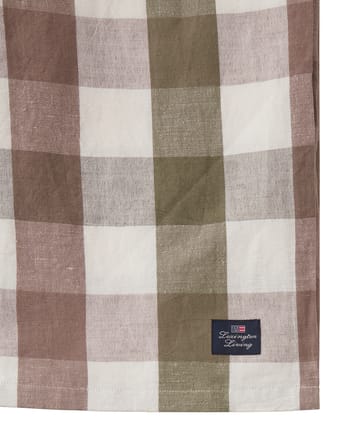 Checked Cotton Linen tafelkleed 150x250 cm - Olive - Lexington