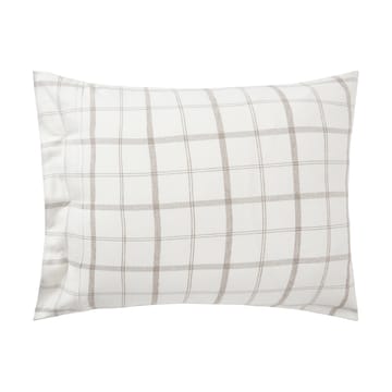 Checked Flannel kussensloop 50x60 cm - White-brown - Lexington