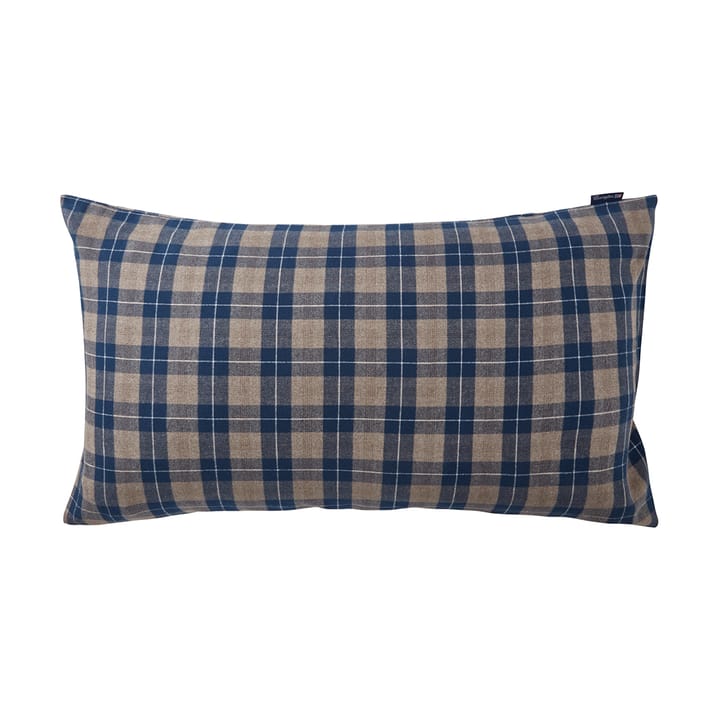 Checked Flannel kussensloop 50x90 cm - Denim blue-beige - Lexington