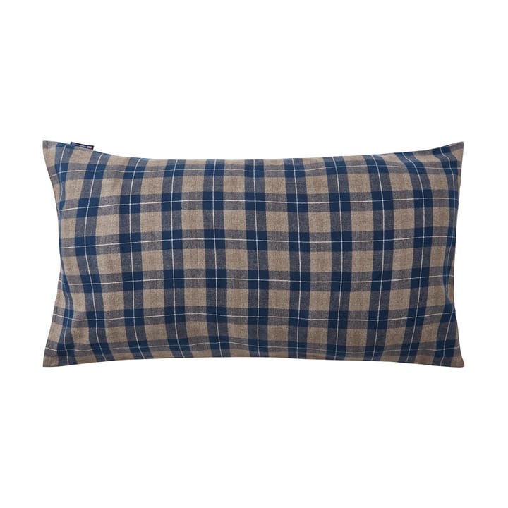 Checked Flannel kussensloop 50x90 cm, Denim blue-beige Lexington